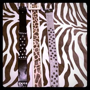 Bling belts - 3 included